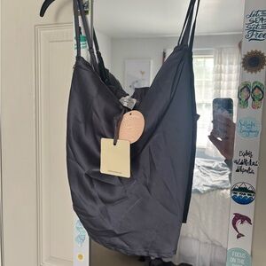Wilfred Charcoal Satin Cami